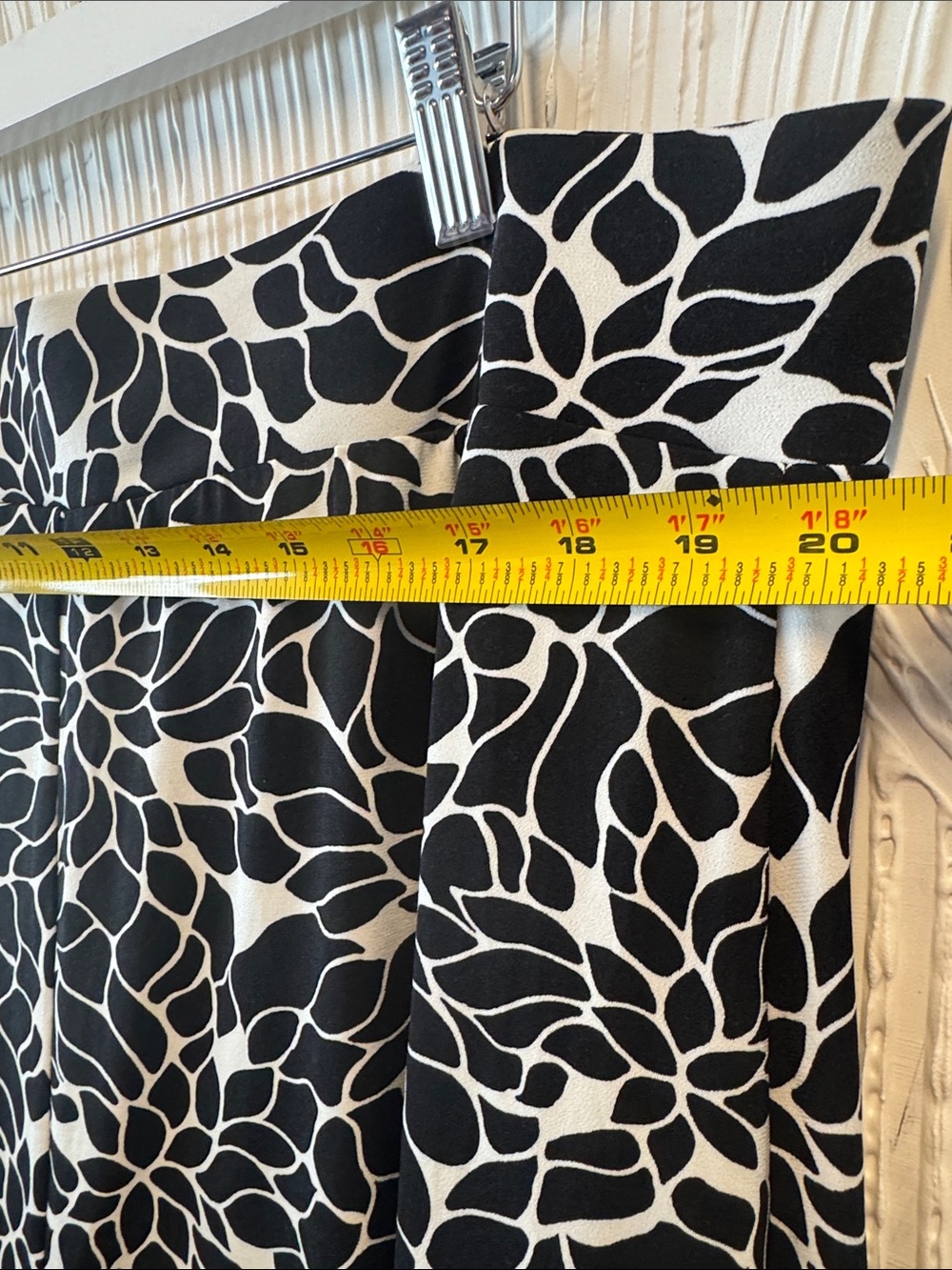 Merona Black and White Floral A-Line Skirt N0508 - Picture 5 of 6
